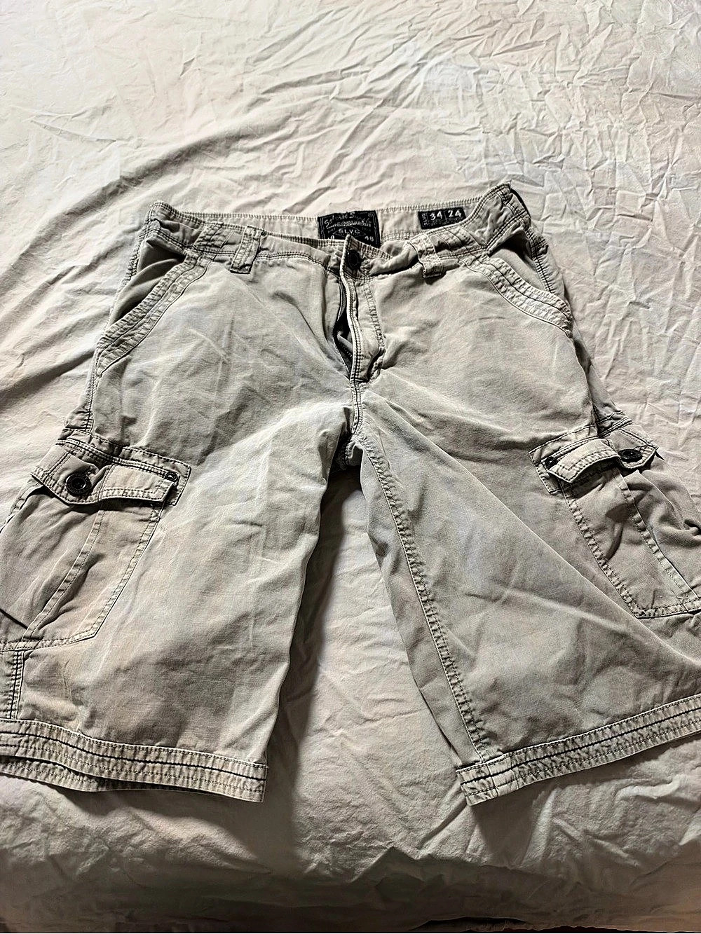 Silver Jeans Co. Cargo Shorts Gray Waist 34